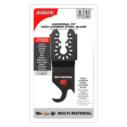 Freud America Diablo Universal Fit High Carbon Steel Oscillating Hook Knife Blade for Multi-Materials (1-1/4 in.)