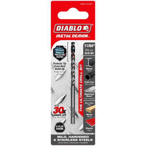 Diablo Metal Demon™ Drill Bit for Mild Hardened and Stainless Steels