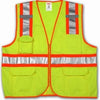 Safety Vest, Lime/Yellow Mesh Polyester, Large-XL