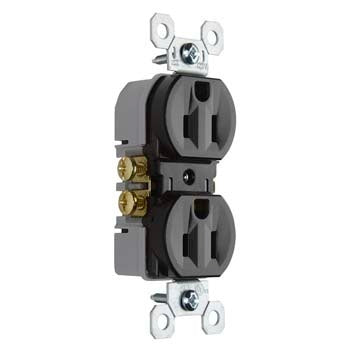 Pass & Seymour Trademaster® 15A/125V Duplex Receptacle, Brown (15A 125V, Brown)