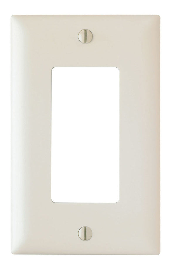 Pass & Seymour Thermoplastic One Gang Decorator Wall Plate, Light Almond (One Gang, Light Almond)