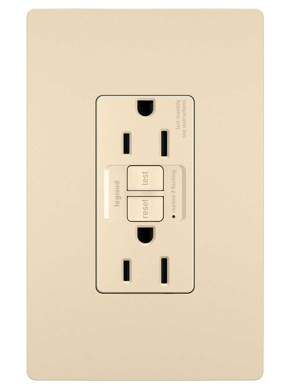 Pass & Seymour 5A - 125V 5-15R GFCI Outlet Receptacle Set Ivory (5A 125V, Ivory)