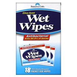 Wet Wipes, Citrus Scent, 18-Ct.