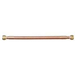 Water Heater Connector, Lead-Free, Corrugated Copper, 3/4 FIP x 15-In.