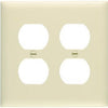 Wall Plate, 2-Duplex, Urea, Ivory