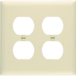 Wall Plate, 2-Duplex, Urea, Ivory