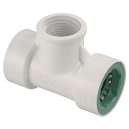 Underground Sprinkler Tee, 1/2 PVC Lock x 1/2 PVC Lock, x 1/2-In. FPT