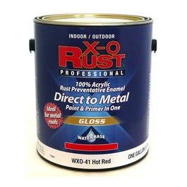 Rust Preventative Paint & Primer, Direct to Metal, Gloss Hot Red, Gallon