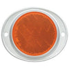 Trailer Reflector, Amber, Aluminum Housing, 3-In.