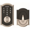 Touch Keyless Deadbolt, Camelot Trim, Satin Nickel