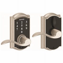 Touch Keyless Entry Lever Lockset, Camelot Trim, Satin Nickel