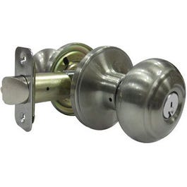 Verona Fancy Mushroom Entry Knob Sets, Satin Nickel