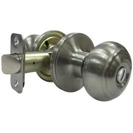 Verona Fancy Mushroom Privacy Knob Set, Satin Nickel