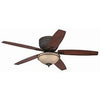 Carolina Ceiling Fan With LED Light Fixture, Bronze, 52-In.