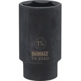 SAE Deep Impact Socket, 6-Point, Black Oxide, 1/2-In. Drive, 1-1/4-In.