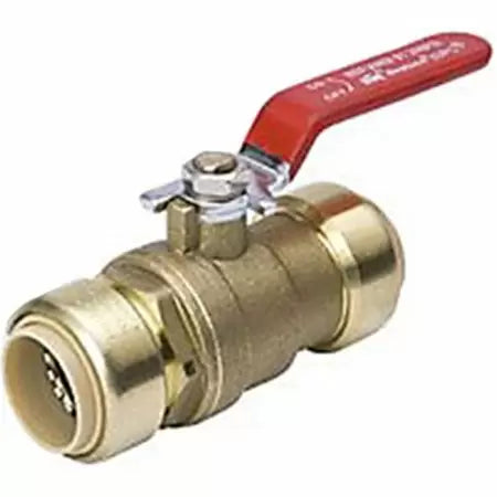 B & K Industries Brass Push Ball Valve 3/4