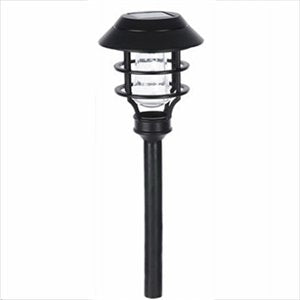 Four Seasons Courtyard Stainless Steel Solar Led Path Lights 5 Lumens (1 Pack, Black)