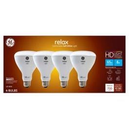 Relax HD LED Light Bulb, Soft White, 8 Watts, 4-Pk.