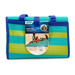 Handy Mat, Blue, Green & Turquoise Stripe, 60 x 78-In.