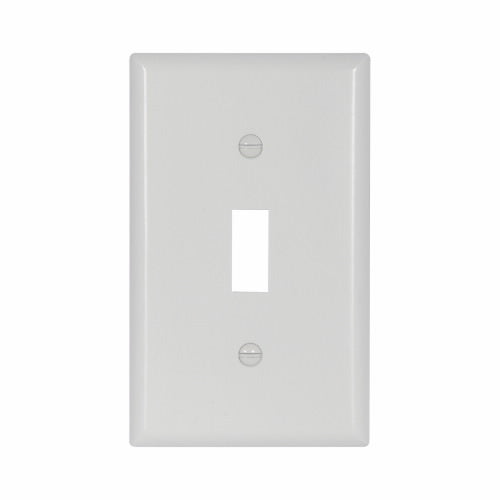 Eaton Cooper Wiring Toggle Wallplate, White 1 Gang (White, 1 Gang)