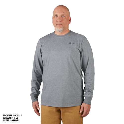 Hybrid Work Tee - Long Sleeve - Gray L