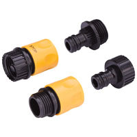 Landscapers Select Garden Hose Connector Set, Yellow and Black 3/4 (3/4)