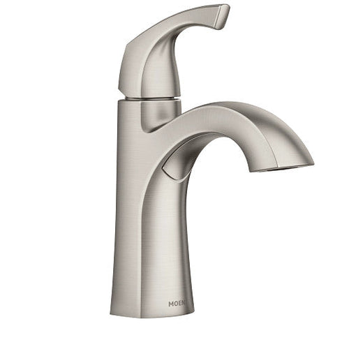 Moen Lindor Spot Resist Brushed Nickel One-Handle High Arc Bathroom Faucet