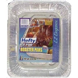 EZ Foil Roaster Pan Set, 11.75 x 9.25 x 2.5-In, 2-Pk.