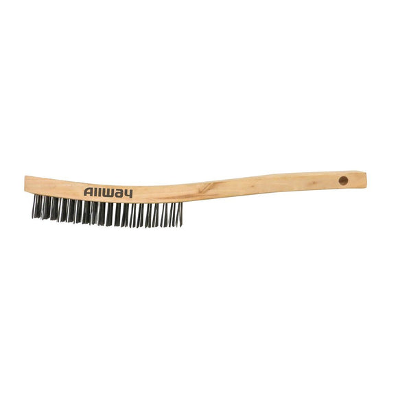 Allway Tools (WBC319) Curved Wood Handle Wire Brush
