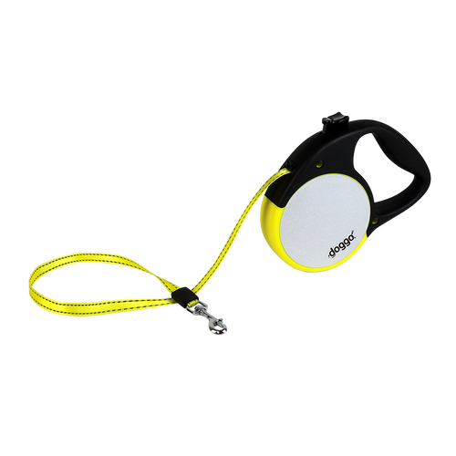 Doggo Reflective Retractable Leash (Yellow)