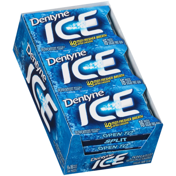 Dentyne Ice Peppermint, 7.6 Ounce (Pack of 9)