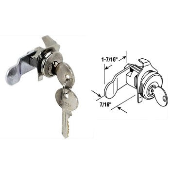 PrimeLine/SlideCo S4129 Mail Box Lock ~ Nickel Finish