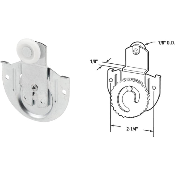 Prime-Line 1/8 In. Offset Adjustable Wheel Bypass Door Roller (2-Count)