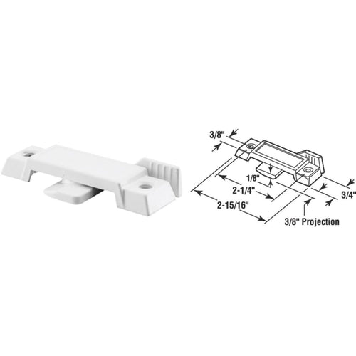 Prime-Line White Latch Sliding Window Sash Lock