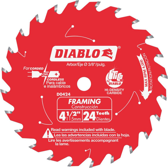 Diablo 4-1/2 In. 24-Tooth Framing Circular Saw Blade