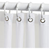 Zenith 70 In. x 72 In. White Fabric Shower Curtain