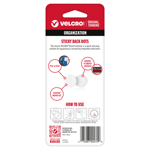 VELCRO® Brand Sticky Back Coins (5/8 (15 Sets))