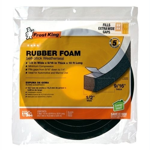 Frost King Rubber Foam Weatherseal (3/8