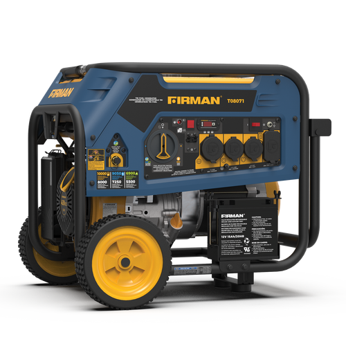 Firman Tri Fuel Portable Generator 8000W Electric Start 120/240v (8000W)