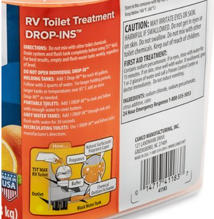 Camco TST Orange Drop-Ins (30 count)