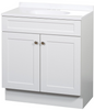 Zenna Home Shaker 2 Door Vanity Combo (Cool Gray | 24 in W, 18 in D, 35 in H | SBC24GY)