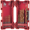 Milwaukee Shockwave 10-Piece Impact Duty Titanium Hex Shank Drill Bit Set, 1/8 In. thru 3/8 In.