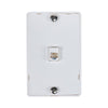 AmerTac Zenith White Universal Wall Phone Jack