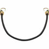 ProSource Bungee Stretch Cord, 10 mm Dia, 18 in L, Polypropylene, Black, Hook End