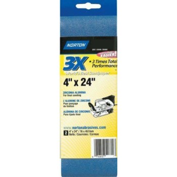 Norton 07660705472 05472 2pk 4x24 80g Sand Belt
