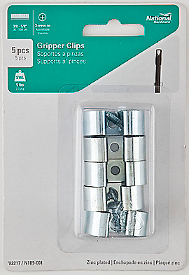 National Hardware Gripper Clips 3/8-5/8, Zinc Plated