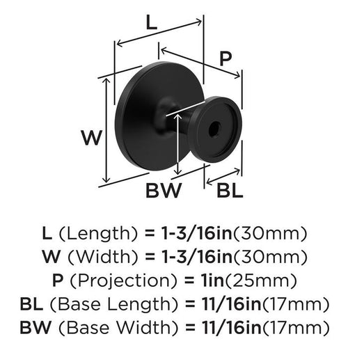 Amerock BP37025MB Loop Collection Knob