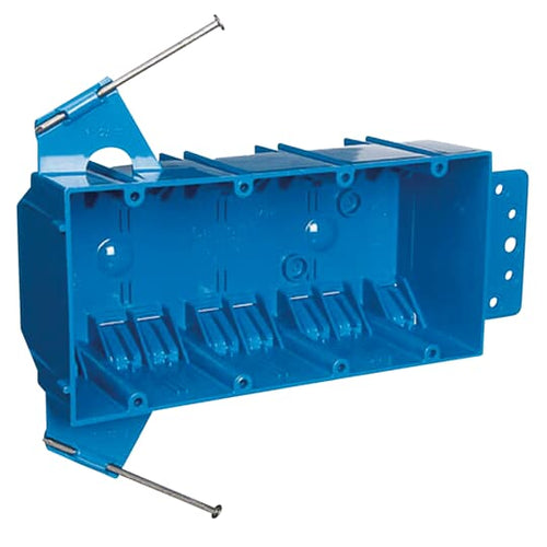 ABB Installation Carlon Four-Gang Nail-On New Work Outlet Box