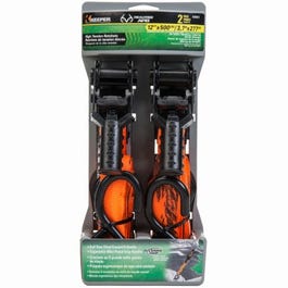 Real Tree Blaze Camo Ratchet Tie-Down, 1-In. x 12-Ft., 2-Pk.
