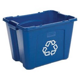 Recycling Box, Blue with White Recycle Imprint, 14-Gal.